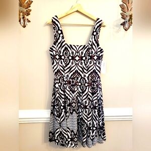 Eva Mendes for New York & Company Brown and White Dress